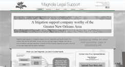 Desktop Screenshot of magnolialegalsupport.net